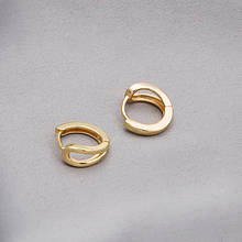Gold Color Cute Small Round Hoop Earrings For Women Minimalist Huggies Earring Metal Ear Piercing Jewelry Fashion Accessories 2024 - buy cheap