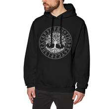 Tree Of Life Vikings Valhalla Runes Men Hoodies Sweatshirt High Quality Cotton Pullovers Lightweight for Men 2024 - buy cheap