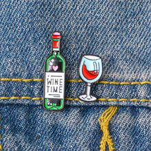 Wine And Glass Cartoon Lapel Pins Brooch Metal Badge Vintage Classics Jewelry Gifts Collection 2024 - buy cheap