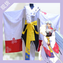 Inuyasha cos anime para hombre y mujer, disfraz de Kimono de alta calidad, conjunto completo de chaqueta, top, sello de cintura y accesorios 2024 - compra barato