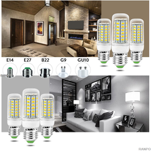 Super Bright LED Corn Light Bulbs E14 E27 B22 G9 GU10 AC 110V 220V 5730 SMD 3W-15W Ampoule Bombilla Candle Lamp for Home Bedroom 2024 - купить недорого