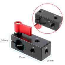 Single Rod Clamp 15mm Rail Connector Adapter with 1/4"-20 Threads for 15mm Dslr Rig Accessory 3/8 2024 - buy cheap