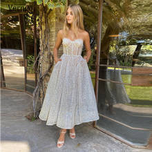 Verngo 2021 Новое блестящее короткое вечернее платье трапециевидной формы, милое облегающее платье для выпускного вечера, шиммерное официальное платье 2024 - купить недорого