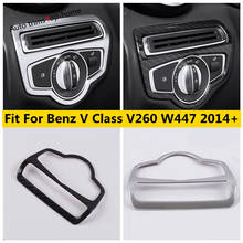 Комплект крышек передних фар Yimaautotrims для Mercedes-Benz V Class V260 W447 2014-2021, внутренние молдинги ABS 2024 - купить недорого