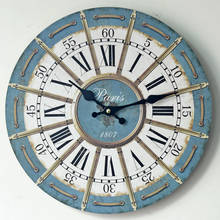 Reloj de pared de estilo europeo, accesorio con estampado de cuerda falsa, estilo romano Retro, arte colgante, regalos, oficina, cafetería, decoración del hogar 2024 - compra barato