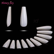 500pcs/bag Clear Natural White Coffin Nails Long Ballerina False Nail Tips 10 Sizes Full Cover Acrylic ABS Material Fake Tip 2024 - buy cheap