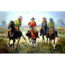 DIY Diamond Painting Cross Stitch Riding cowboy Home Decor Diamond Embroidery hunter Full Resin inlaid 5D Needlework Icon 2024 - buy cheap