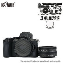 Kiwi película protetora para câmera, proteção de corpo e lente de câmera, para nikon z50 + 16-50mm, kit de película de fibra de carbono com adesivo de 3m 2024 - compre barato