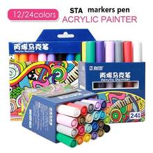 STA 1000-rotuladores acrílicos de 12/24/28 colores, tinta de tinte a base de agua para la escuela, suministros de pintura, Arte Creativo, Graffit, nuevo 2024 - compra barato