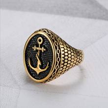 Vintage Viking Anchor Rings for Motorcycle Party Biker Finger Ring Nordic Pirate Cool Men's Rings Punk Style Unisex Jewelry 2024 - buy cheap