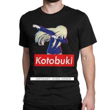 Camiseta masculina manga curta kotobuki, camiseta para homens k-on, anime, música do japão, roupas de manga curta 2024 - compre barato