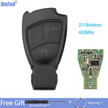 OkeyTech-llave remota de coche de repuesto, botones de 433Mhz, 2/3, para MB, Mercedes Benz, BC, Ml, S, Clk, Cl, 3b, 3bt, 1996-2005 2024 - compra barato