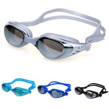 Óculos de natação espelhados, silicone com selo, proteção uv, à prova d'água, quebra 2024 - compre barato