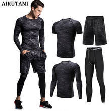 Compression Jogging Sport Suits for Men Running Set Clothes Quick Dry Sports Training Gym Suit Fitness Tracksuit Rashguard Mma 2024 - buy cheap
