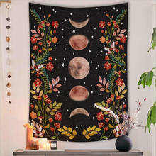 Psychedelic Moon Starry Tapestry Flower Wall Room Carpet Dorm Tapestries Art Home Witchcraft Supplies Accessories 2024 - buy cheap