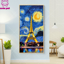 Diamond Painting Oil painting eiffel tower Diamond embroidery 5d Cross Stitch diy full square diamond mosaic puzzle large Decor 2024 - buy cheap