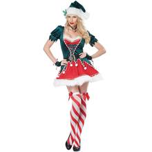 Adult Women's Christmas Green Elf Plays Costume Carnival Party Cosplay Christmas Tree Costume 2024 - buy cheap