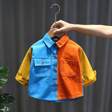 Длинная рубашка для мальчиков, на весну и осень, детская одежда, одинаковая рубашка, хлопковая верхняя одежда для малышей от 2 до 8 лет, 2021 2024 - купить недорого