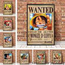 Anime japonês uma peça queria cartaz hd mangá lona luffy zoro robin sanji pinturas de parede anime decoração 2024 - compre barato