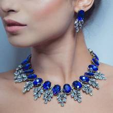 Best lady New Maxi Rhinestone Bib Collier Femme Beads Collar Chokers Pendant Statement Necklace for Women Choker Jewelry 3512 2024 - buy cheap