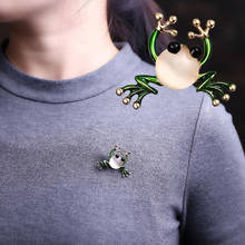 Funny Cute Frog Pins Brooch For Women Men Trendy Anime Pins Green Frog Brooches Daily Party Fashion Jewelry 2024 - buy cheap