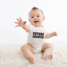 Future Engineer Letter Print Newborn Baby Bodysuit Cotton White Rompers Jumpsuit Baby Body Boys Girls Onesie Outfits Clothes 2024 - buy cheap