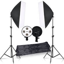 Softbox Light Box Tripod  Lighting Kit 4 Lamp Photography Flash 50x70CM E27 Base Holder Camera Feflector Photo Video Shooting 2024 - buy cheap