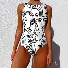 Maiô estampado 25 #, monokini feminino de costas abertas, gola alta, estilo brasileiro 2024 - compre barato