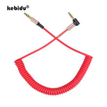 Аудиокабель kebidu со штекером 3,5 мм и штекером Aux, пружинный кабель для наушников Xiaomi redmi 5 plus Oneplus LG Samsung Galaxy Car 2024 - купить недорого