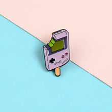 Consolas de juegos de Popsicle de dibujos animados, Pin esmaltado, broches de juego personalizados para mochila, insignia de botón, joyería divertida, regalo para niños y amigos 2024 - compra barato