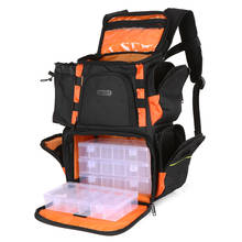 Lixada Fishing Backpack Waterproof Fishing Lures Reel Bag Adjustable Straps Fish Tackle Storage Bag +Fishing Tackle Boxes 2024 - buy cheap