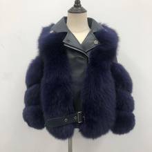 Kids Fur Coats Short Winter Sheep Leather Jacket Thick Warm Outerwear Real Fox Fur Coats for Children 2024 - buy cheap