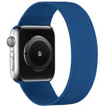 Ремешок нейлоновый Соло для Apple watch band 44 мм 40 мм 38 мм 42 мм 40 44 мм, эластичный браслет для часов iWatch series 3 4 5 se 6 2024 - купить недорого