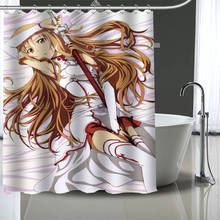 Занавеска для ванной из полиэстера с рисунком из аниме с мечом, водонепроницаемая занавеска для душа, занавеска «сделай сам» для ванной с принтом на экран 2024 - купить недорого