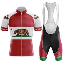 2021 California Men's Cycling Jersey Set Summer Cycling Clothing Road Bike Shirts Suit Bicycle Bib Shorts MTB Ropa Ciclismo 2024 - buy cheap