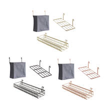 SHGO HOT-3 Pcs Storage Rack Wall Grid Panel Basket Hanging Bag Display Shelf with Hooks Wall Organizer and Storage Shelf for Hom 2024 - buy cheap