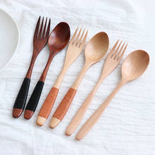 Cuchara de madera Natural de alta calidad, tenedor de bambú para cocina, sopa de comedor, té, miel, café, herramientas, vajilla 2024 - compra barato