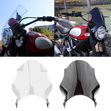 Para-brisa de motocicleta, para ducati scrambler, 800, 2015 a 2020, defletor, para-brisas, motocicletas 2024 - compre barato