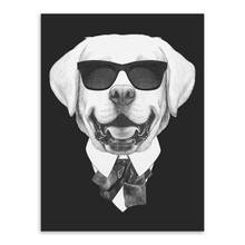 Винтажные настенные картины с изображением итальянской мафии собаки и кота для гостиной, художественные холщовые постеры и принты, классические картины 2024 - купить недорого