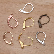 50pcs/lot 15x10mm Copper Gold Silver French Earring Hook Ear Wire Earrings Base Accessories for DIY Jewelry Making Fittings 2024 - buy cheap