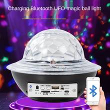 LED Seven Color Bluetooth Voice-Activated Sensor Light Rotating Christmas Party DJ Ligh Dance Stage Lamp Charging Bluetooth 2024 - buy cheap