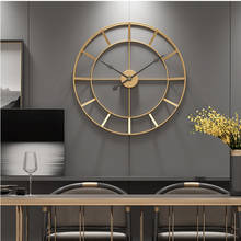 50CM Large Round Metal Wall Clock Silent Wall Watch Modern Design Clocks For Home Decor Office European Style 2024 - buy cheap