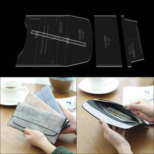 1set Long wallet edition pattern acrylic durable template handmade leather DIY design wallet edition Leather Tool 9.5*19.5*1cm 2024 - buy cheap