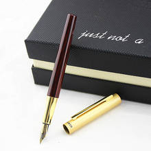 Brand Noble ink pen & Silver Stainless Fountain Pen Hot Sale Nib Gift High Quality ink Refill 2024 - buy cheap