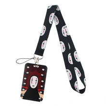 ER527 Anime Noface-Soporte de tarjeta con cordón para hombre, colgante para el cuello, para teléfono móvil, insignia, acceso al Metro 2024 - compra barato