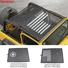 Автомобильный солнцезащитный козырек Sansour для Jeep Wrangler TJ 1997-2006, автомобильный багажник, защита от УФ-лучей, изоляция, гамак, сетка для постельного белья 2024 - купить недорого