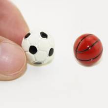 Casa de bonecas miniatura para bolas esportivas, decoração para futebol, basquete e futebol 2024 - compre barato