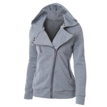 Sweatshirts women hoodies fashion autumn winter long-sleeve hoody female solid color zipper jackets women coats 2024 - buy cheap
