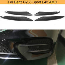 Carbon Fiber Front Bumper Air Vents Covers Trims for Mercedes Benz C238 E300 E400 Sport E43 AMG 2017 2018 Fog Lamp Covers Trims 2024 - buy cheap