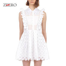 2021 Self Portrait Runway Summer Dress New Arrival Women White Lace Mini Party Dress Female Elegant Ruffles OL Dresses Vestiods 2024 - buy cheap